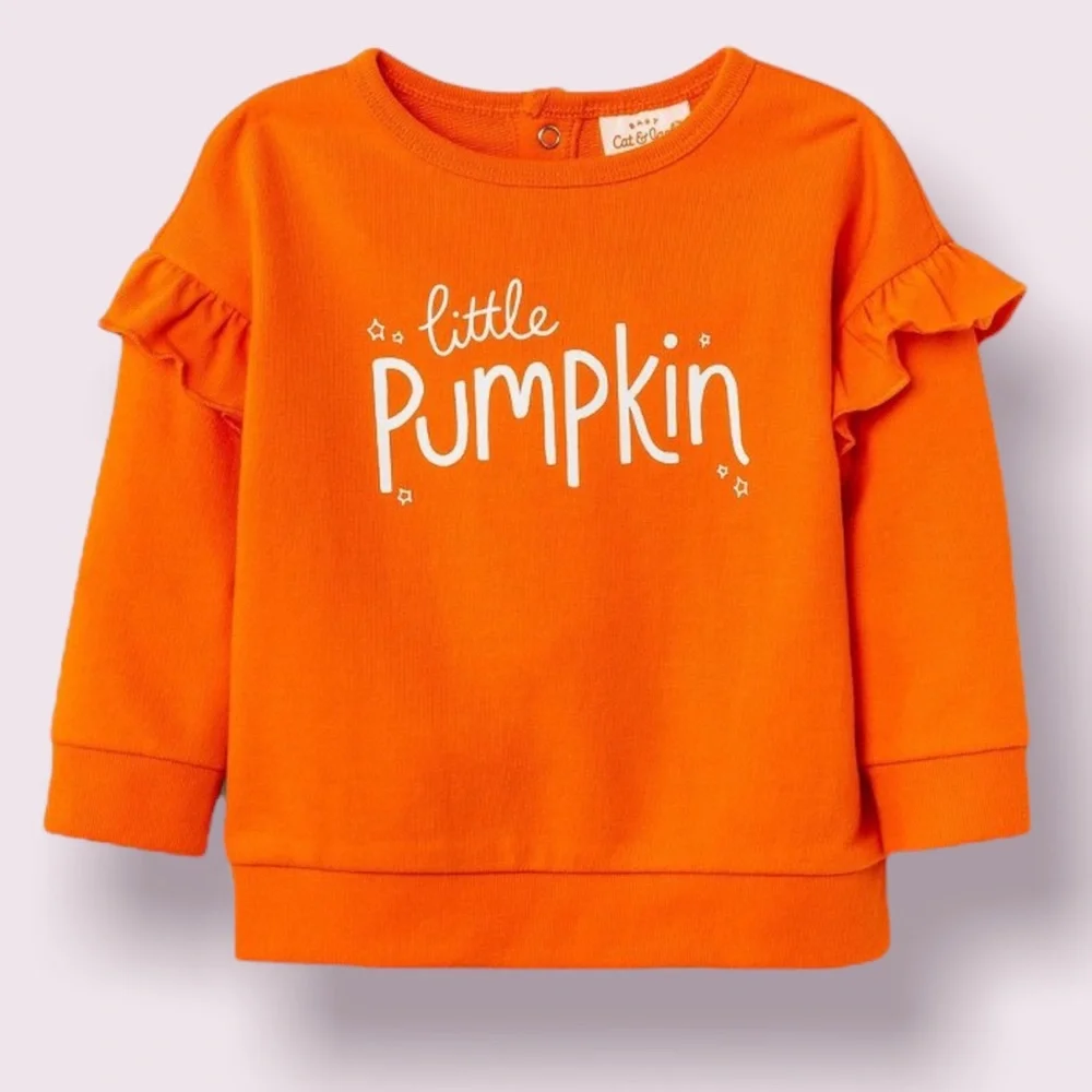 Cat & Jack Baby Girls 0-3 Months 2-Piece Little Pumpkin Outfit